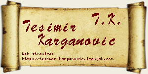 Tešimir Karganović vizit kartica